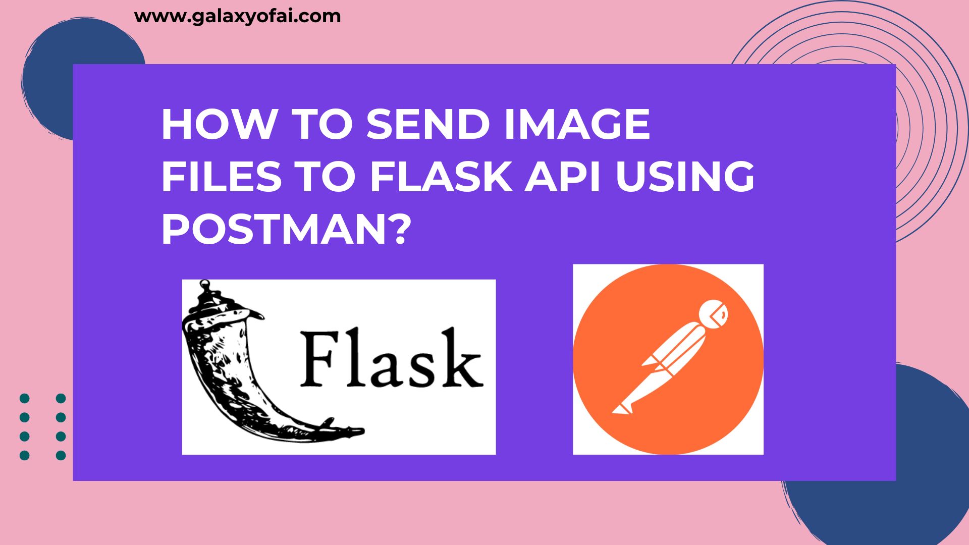 How To Send Image Files To Flask API Using Postman?